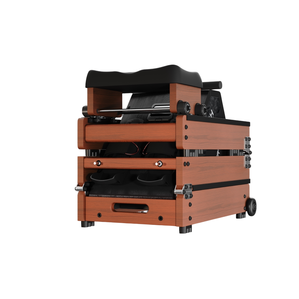 Kingsmith WalkingPad WR20 salokāmais airēšanas trenažieris – Sarkanā ozola krāsa